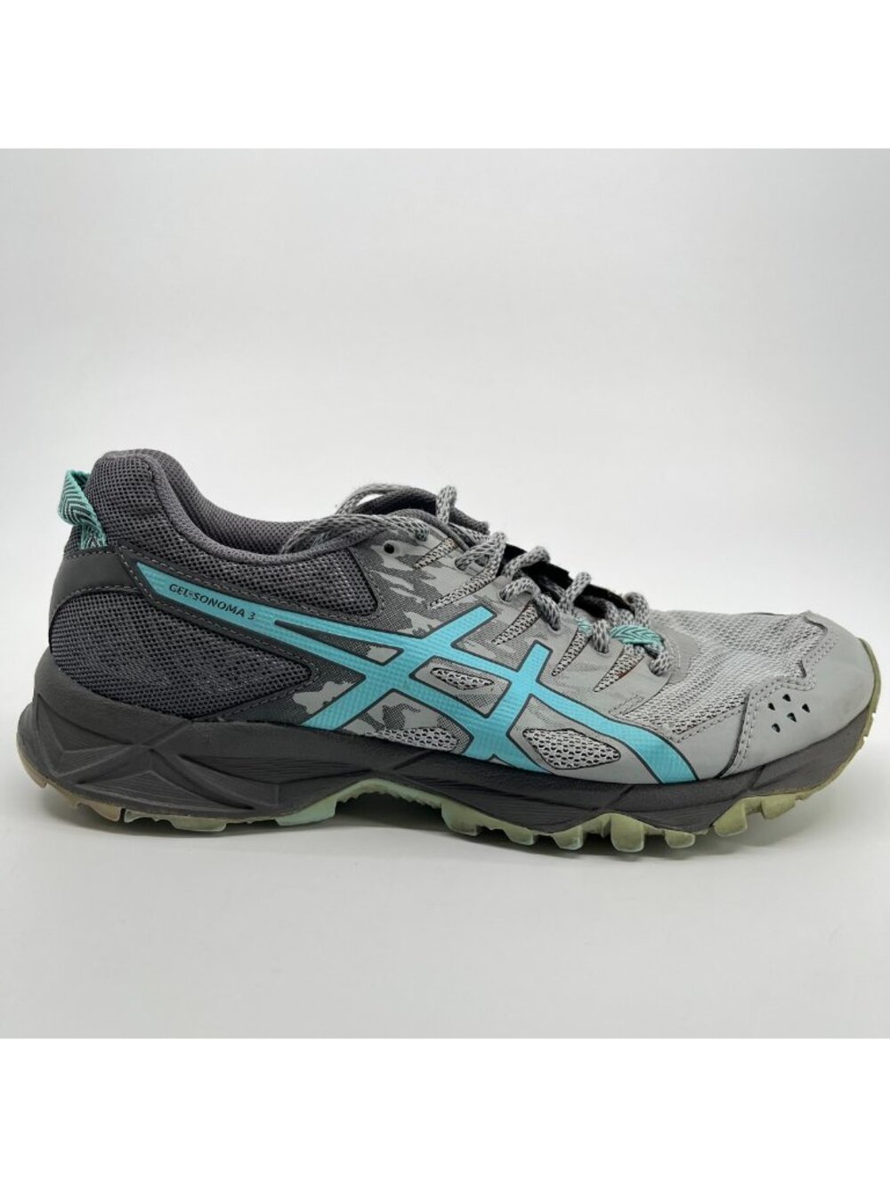 Asics Gel-Sonoma 3 Womens Size 8.5 Gray Blue Athletic Running Shoes Sneakers